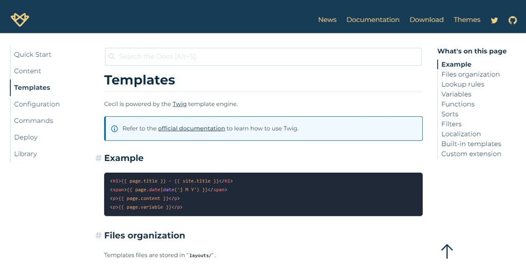 Exemple de page de documentation